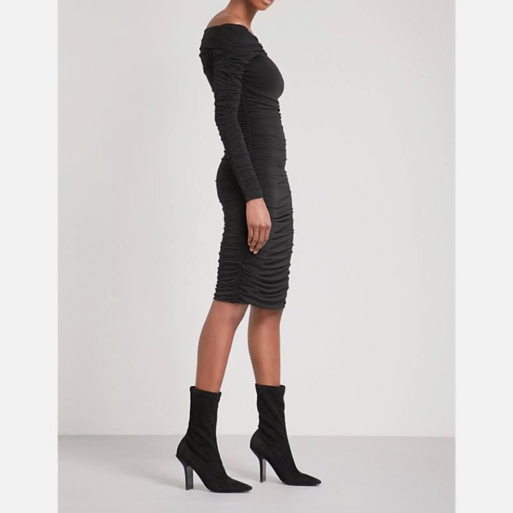 NWT Elizabeth And James Blaise Ruched Little Black Dress LBD Classic Cocktail